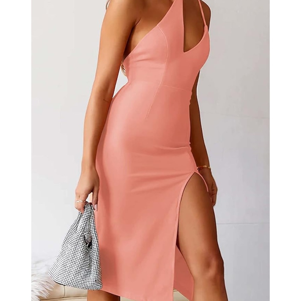 One Shoulder Asymmetric MIDI Dress - GOOD AS NEW!